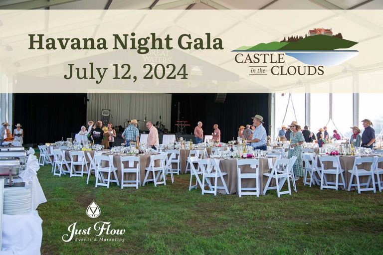 Event staging for Castle in the Clouds' Havana Night Gala in Moultonborough, NH
