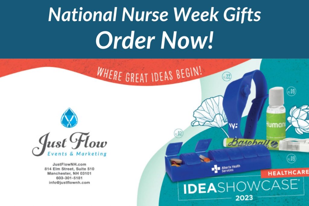 National Nurse Week Gifts needed? Just Flow Events & Marketing has a healthcare idea showcase for your shopping convenience. Order your branded promotional products through a trusted ASI vendor.