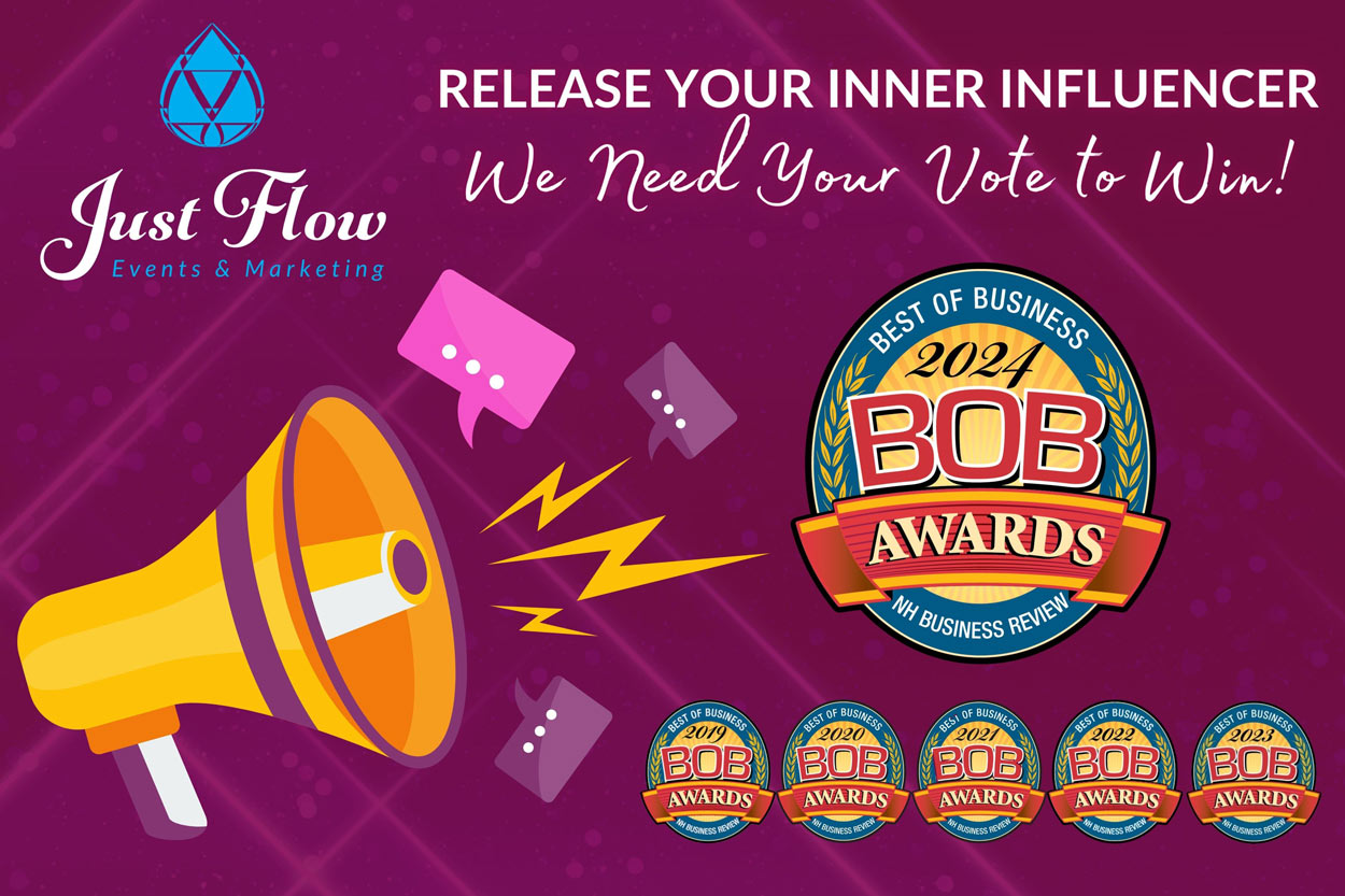 Vote for Just Flow Events & Marketing in the 2024 BOB Awards!