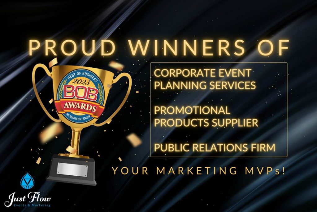 2025 BOB Award Winner list. Best Corporate Event Planning Services, Promotional Products Supplier, and Public Relations Firm in NH.